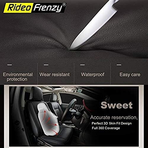 Nappa Leather Car Seat Covers For 2022 Maruti New Baleno Teach Mix