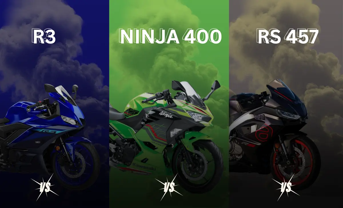 YZF R3 vs Ninja 400 vs RS 457 YZF-R3 vs Ninja 400 vs RS 457