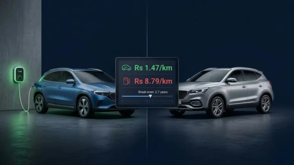 Tata Nexon EV vs petrol 5-year cost Tamil Nadu 2026 EngineeringMix